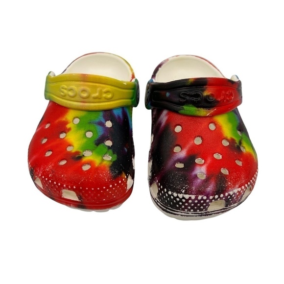 Crocs Tie Dye Slip On Shoes Size 4 C Toddler - Picture 2 of 7